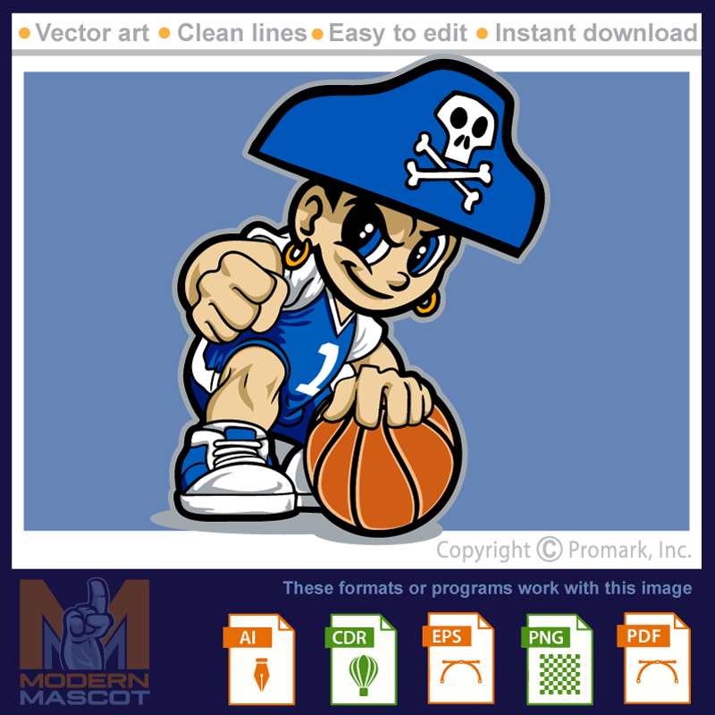 Pirate Basketball 5 - pirate_22_basketball_05 – Modern Mascot and