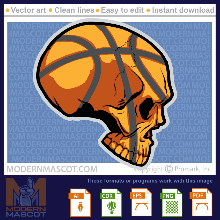 Skull basketball - basketball_skull_23_01