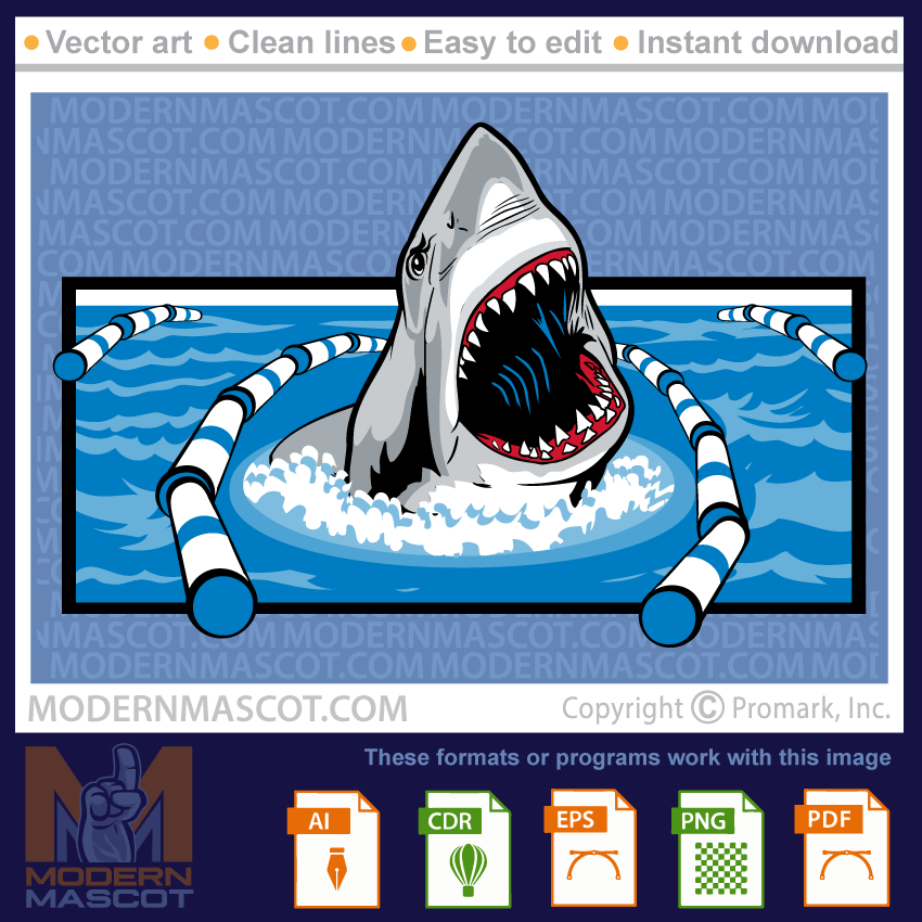Shark Swim Logo- shark_23_swim_01