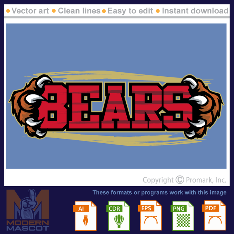 Bears Clipart with Claws - bear_01_22DC02