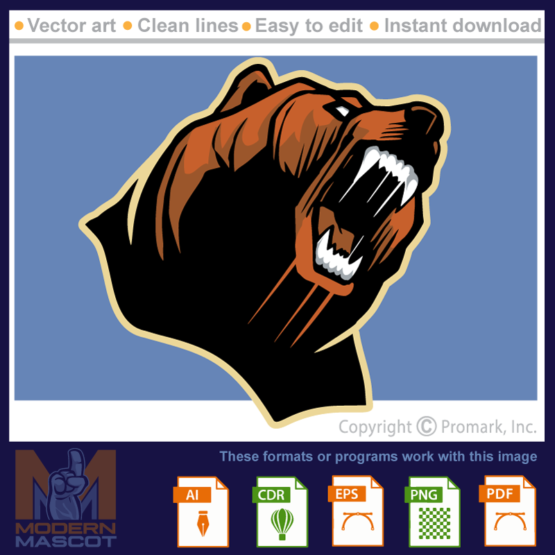 Bear Roaring logo- bear_01_22