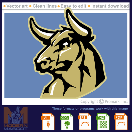 Bull Head Logo- bull_22_4