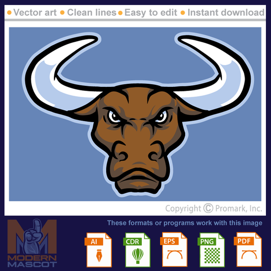 Bull Long Horn Head - bull_22_15