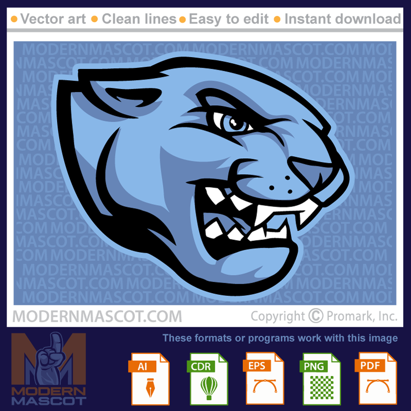 Panther Head logo - panther_22_14