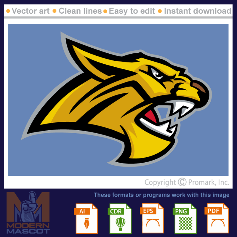 Wildcat Head Logo - wildcat_22_13